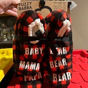 NWT-Family Slippers-Bundle-Baby Bear, Mama Bear & Papa Bear